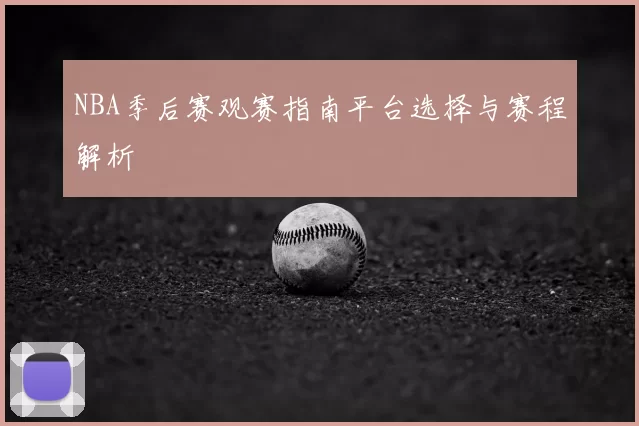 NBA季后赛观赛指南平台选择与赛程解析
